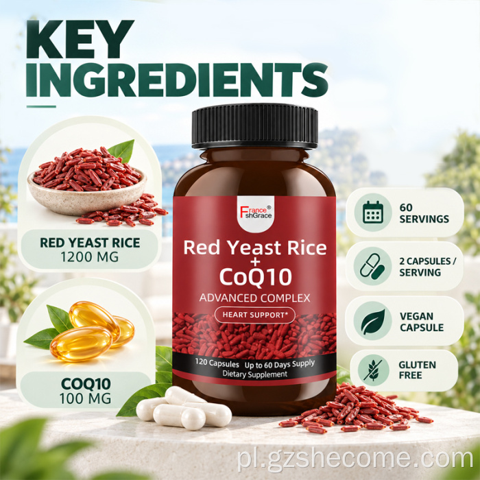 Shecome Red Yeast Rice Suplement CoQ10 dla dorosłych